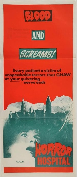 Horror Hospital Australian daybill movie poster (3)