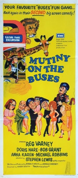 Mutiny on the buses Australian daybill movie poster (25)