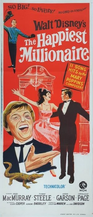 The Happiest Millionaire Australian daybill movie poster with Tommy Steele (3)