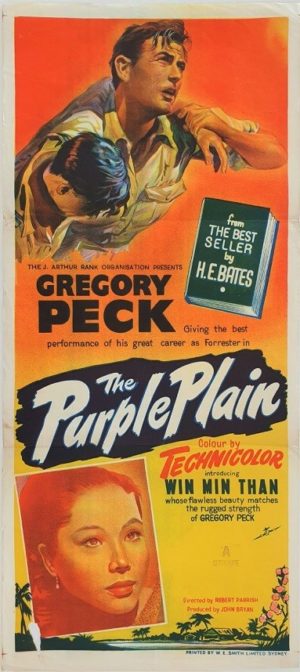 The Purple Plain Australian daybill movie poster with Gregory peck (2)