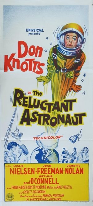The Reluctant Astronaut Australian daybill movie poster with Don Knotts