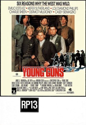 Young Guns window card 1988 with New Zealand rating (2)