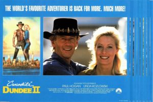 Crocodile Dundee Ii Uk Lobby Card Set With Paul Hogan (3)