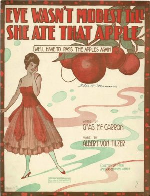 Eve Wasn't Modest Till She Ate That Apple 1917 Us Sheet Music (2)