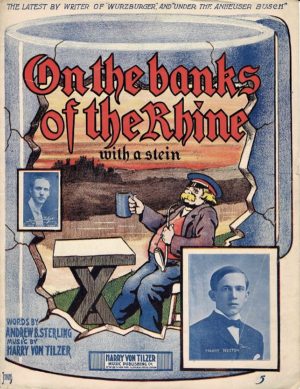 On The Banks Of The Rhine With A Stein Us Sheet Music 1905