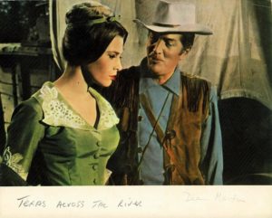 Texas Across The River German Lobby Card With Dean Martin