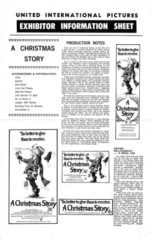 A Christmas Story Australian Press Sheet (1)