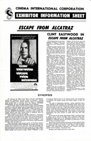 Escape From Alcatraz Australian Press Sheet (6)
