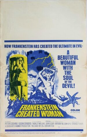 Frankenstein Created Woman Us Window Card Peter Cushing Hammer Horror (1)