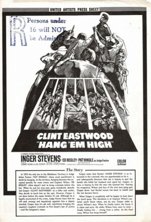 Hang Em High Australian Press Sheet Clint Eastwood (1)