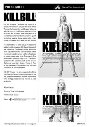 Kill Bill Australian Press Sheet (11)