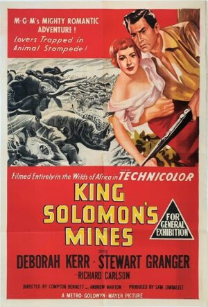 King Solomon's Mines Australian One Sheet Movie Poster With Stewart Granger And Deborah Kerr (2)