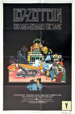 Led Zeppelin The Song Remains The Same Us One Sheet Poster New Zealand Used (9)