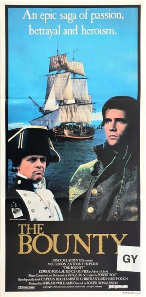 The Bounty Australian Daybill Movie Poster Mel Gibson And Anthony Hopkins (7)