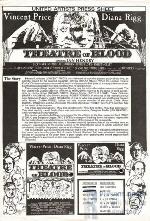 Theatre Of Blood Press Sheet