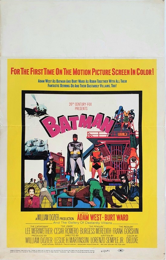 Batman The Movie 1966 Us Window Card With Adam West And Burt Ward (7)