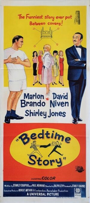 Bedtime Story Australian Daybill Movie Poster With David Niven And Marlon Brando (2)