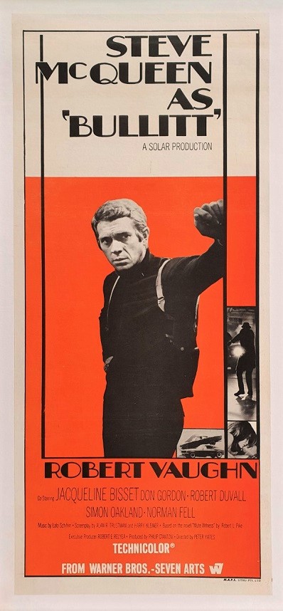 Bullitt Steve Mcqueen Original Australian Daybill Movie Poster Professionally Linenbacked (20)