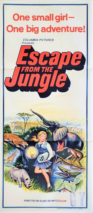 Escape From The Jungle Australian Daybill Movie Poster Z.E.B.R.A. 1971