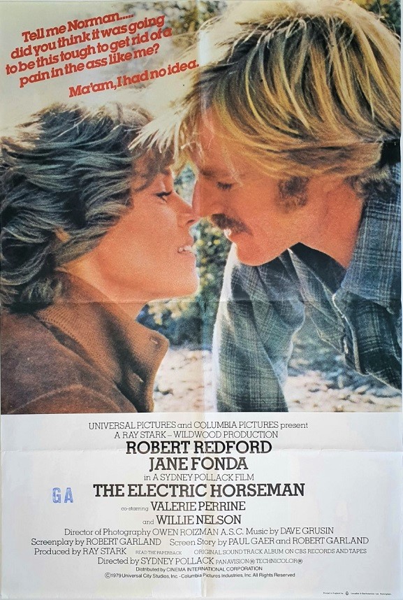 The Electric Horseman Uk One Sheet Movie Poster With Jane Fonda And Robert Redford (2)