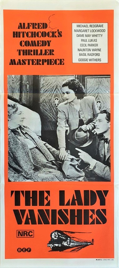 The Lady Vanished Alfred Hitchcock Australian Daybill Movie Poster (25)