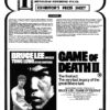 Bruce Lee Game Of Death 2 Australian Press Sheet (20)