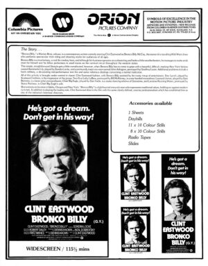 Clint Eastwood Bronco Billy Australian Press Sheet (4)