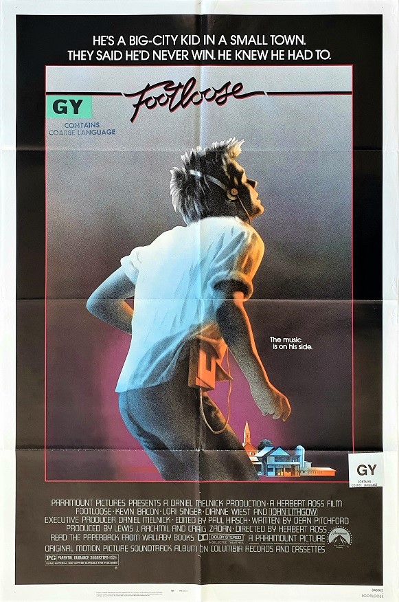 Footloose One Sheet Movie Poster With Kevin Bacon (5)