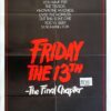 Friday The 13th The Final Chapter Us One Sheet Movie Poster (2)