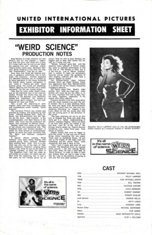 Weird Science Australian Press Sheet (3)