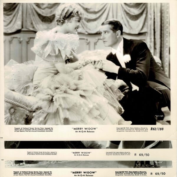 Merry Widow 1960's Rerelease Stills X 3 Jeanette Macdonald