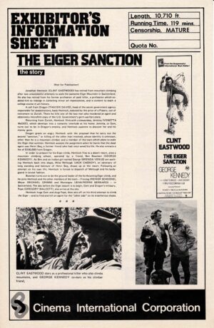 The Eiger Sanction Clint Eastwood Australian Exhibitor Info Sheet (8)