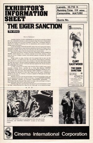 The Eiger Sanction Clint Eastwood Australian Exhibitor Info Sheet (9)