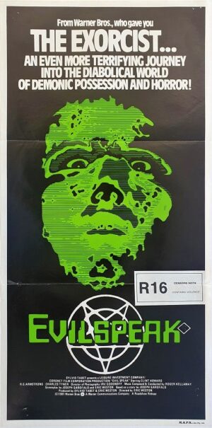Evil Speak Australian Daybill Movie Poster (3)