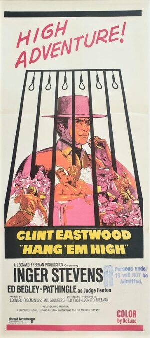 Hang Em High Clint Eastwood Australian Daybill Movie Poster (23)