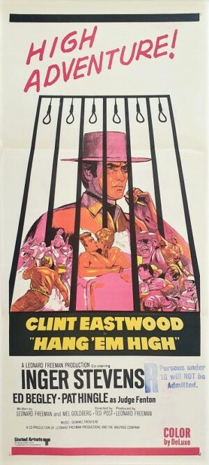 Hang Em High Clint Eastwood Australian Daybill Movie Poster (3)