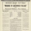 Murder In Grenwich Village Australian Press Sheet 1937 Richard Arlen And Fay Wray
