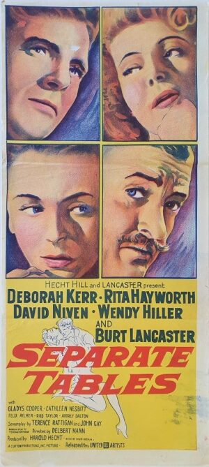 Separate Tables Australian Daybill Movie Poster With David Niven Burt Lancaster Rita Hayworth Deborah Kerr And Wendy Hiller (1)