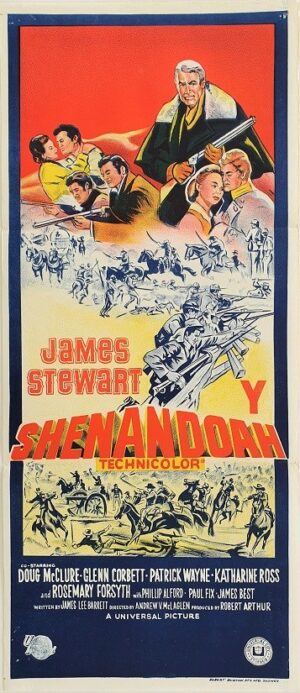 Shenandoah Australian Daybill Movie Poster With James Stewart