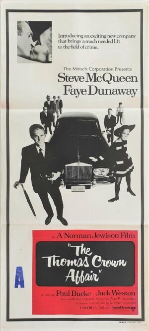 The Thomas Crown Affair Australian Daybill Movie Poster With Steve Mcqueen (1)