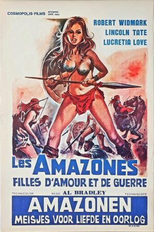 Battle Of The Amazons Belgium Movie Poster Affiche 1973 Le Amazzoni Donne D'amore E Di Guerra (1)