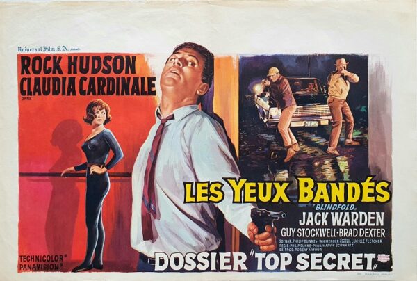 Blindfold Belgium Movie Poster Affiche Rock Hudson And Claudia Cardinale (2)