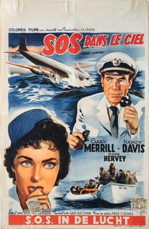 Crash Landing Belgium Movie Poster Affiche 1958 (1)