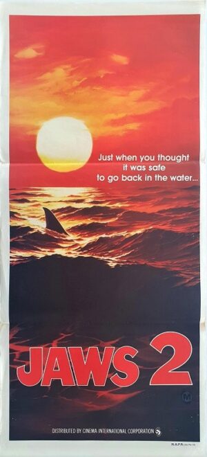 Jaws 2 Advance Red Australian Daybill Movie Poster (29)