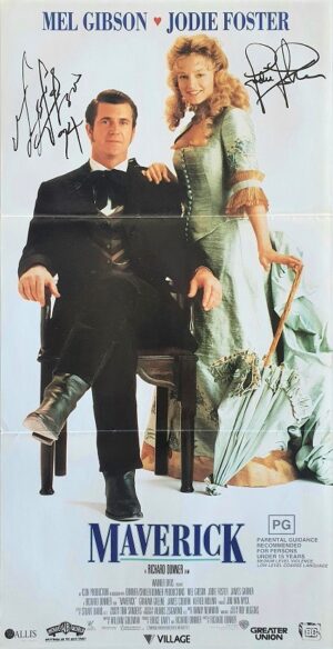 Maverick Australian Daybill Movie Poster With Mel Gibson And Jodie Foster (2)