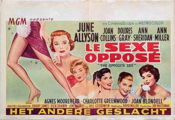 The Opposite Sex Belgium Movie Poster Affiche (29) With Joan Collins Joan Blondell June Allyson Dolores Gray Ann Sheridan Ann Miller