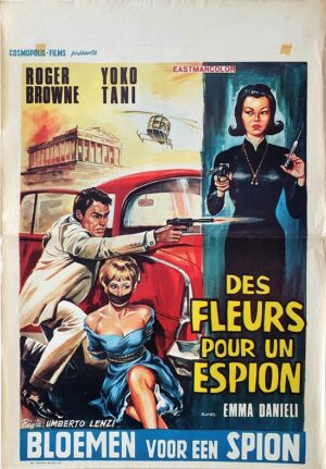 The Spy Who Loved Flowers Belgium Movie Poster Affiche Le Spie Amano I Fiori Des Fleurs Pour Un Espion 1966 (1)