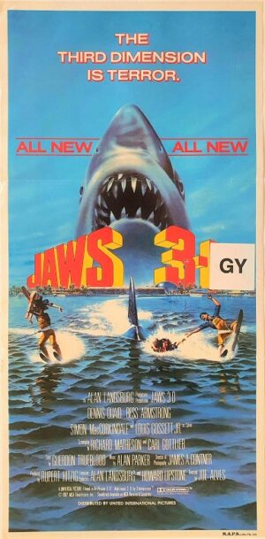 Jaws 3 Australian Daybill Movie Poster (1)