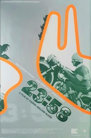 23h58 Uk Double Crown Film Poster Le Mans Motorcycle race