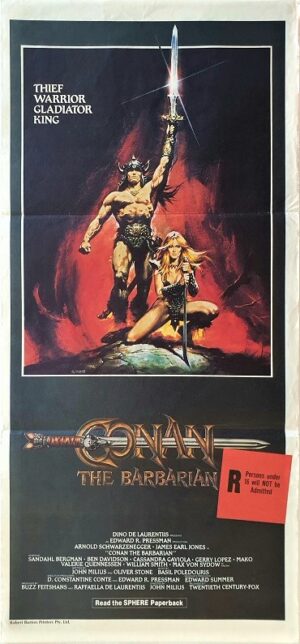 Conan The Barbarian Australian Daybill Movie Poster With Arnold Schwarzenegger (2)